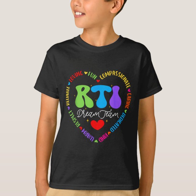 Groovy Rti Dream Team T Resnse Intervention Squad  T-Shirt (Front)