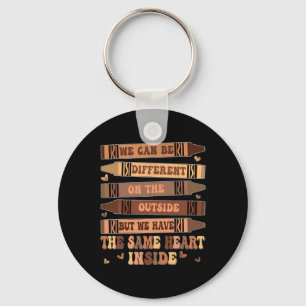 Groovy Same Heart Inside Black History Month Men W Key Ring
