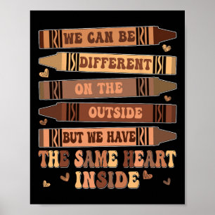 Groovy Same Heart Inside Black History Month Men W Poster