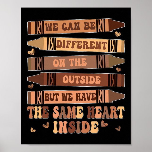 Groovy Same Heart Inside Black History Month Men W Poster (Front)