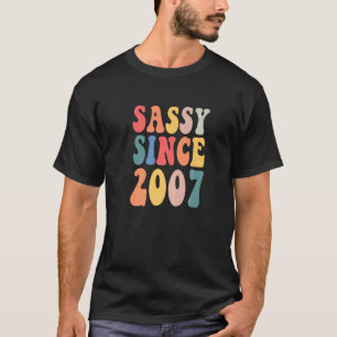 Groovy Sassy Since 2007  2007 Women Birthday Party T-Shirt