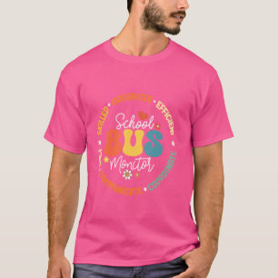 Groovy School Bus Monitor Driver Squad Appreciatio T-Shirt