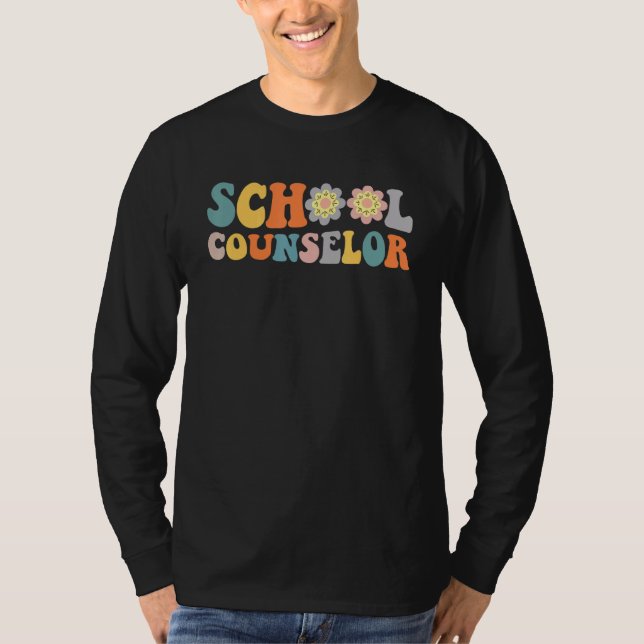 Groovy School Counselor Back To School Counselor H T-Shirt (Front)