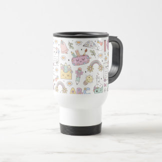 Groovy School Design Theme Travel Mug