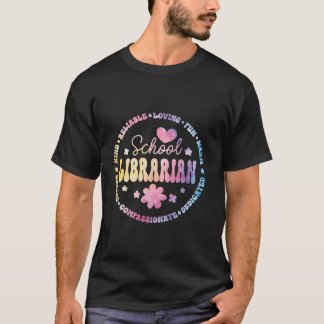 Groovy School Librarian Library Worker Day Back to T-Shirt