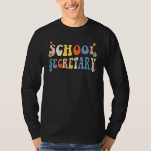 Groovy School Secretary Coping Skills Back To Scho T-Shirt