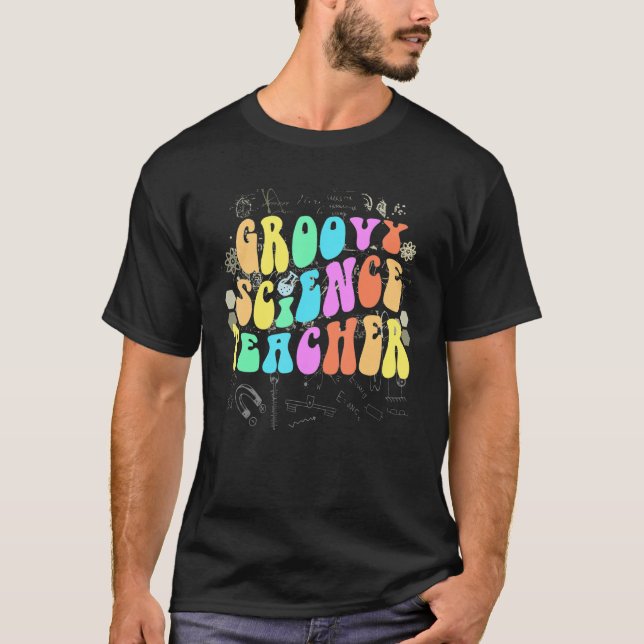 Groovy SCIENCE TEACHER Technology Crew STEM Squad T-Shirt (Front)