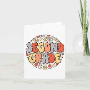 Groovy Second Grade Vibes Retro Teachers Kids Ck T Card