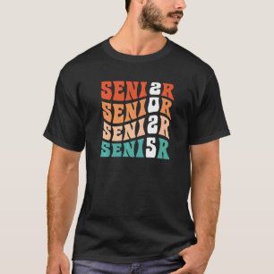 Groovy Senior 2025 Graduation My Last First Day Se T-Shirt