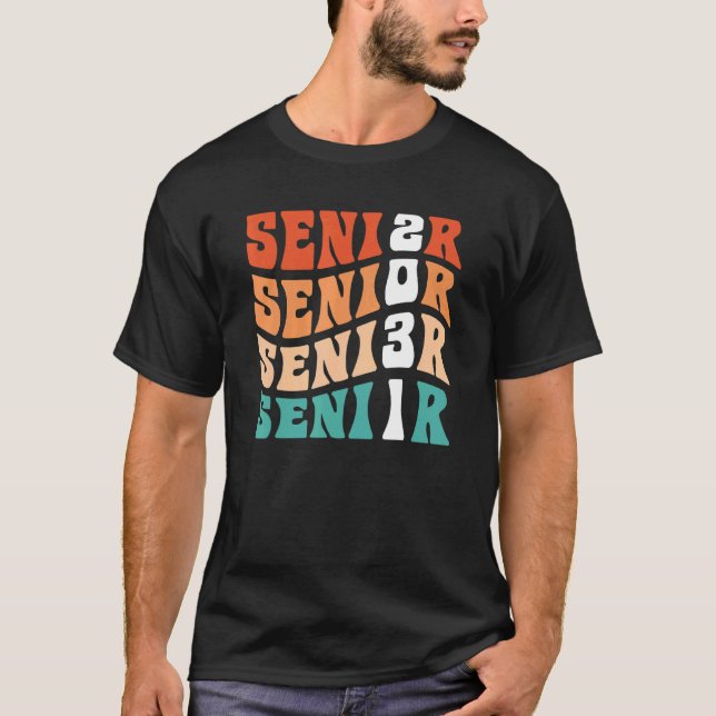 Groovy Senior 2031 Graduation  My Last First Day S T-Shirt (Front)
