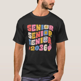 Groovy Senior 2036 Graduation Back To School Class T-Shirt