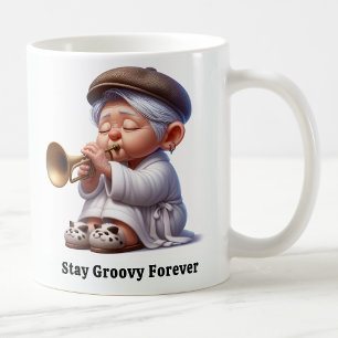 Groovy Senior Citizen Music Legends Coffee Mug