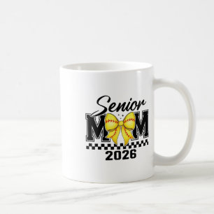 Groovy Senior Mom Softll Cl Of 2026 Coquette Bow M Coffee Mug