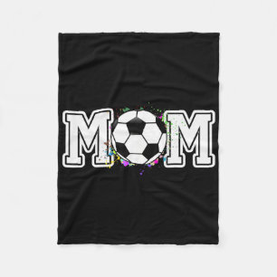 Groovy Senior Mum Soccer Senior Player Graduation Fleece Blanket