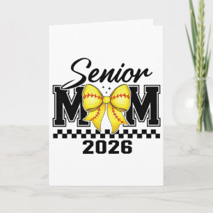 Groovy Senior Mum Softll Cl Of 2026 Coquette Bow M Card