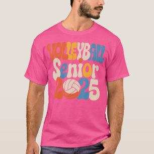 Groovy Senior Night For The Class Of 2025 Volleyba T-Shirt