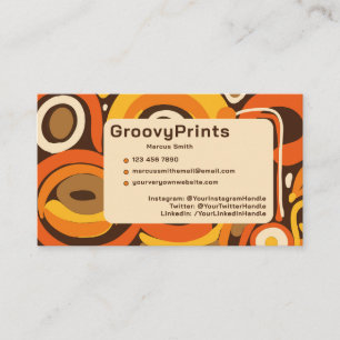 Groovy seventies business card