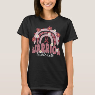 groovy sickle cell warrior rainbow flower   T-Shirt