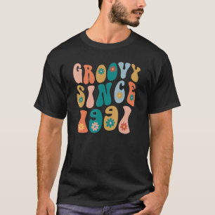 Groovy Since 1991 31st Birthday Hippie Style 31 Ye T-Shirt