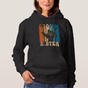 Groovy Sister 70s Aesthetic Nostalgia 1970's Retro Hoodie
