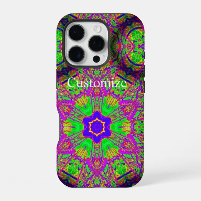 groovy six-point star iPhone case (Back)