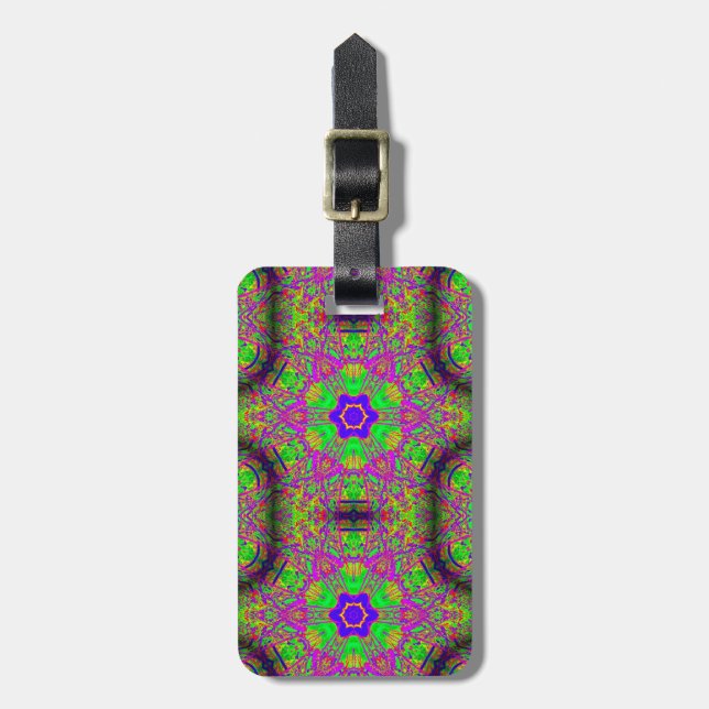 groovy six point stars luggage tag (Front Vertical)
