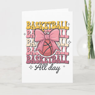Groovy Sketll Coquette Bow Women Sketll All Day Card