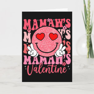 Groovy Smile Face Mamaw's Valentine Daughter Niece Card