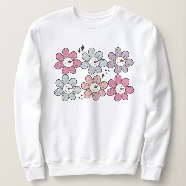 Groovy Snowmen Sweatshirt (Design Front)