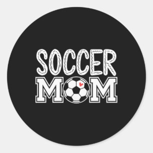 Groovy Soccer Mom Mother Soccer Mom _2 Classic Round Sticker