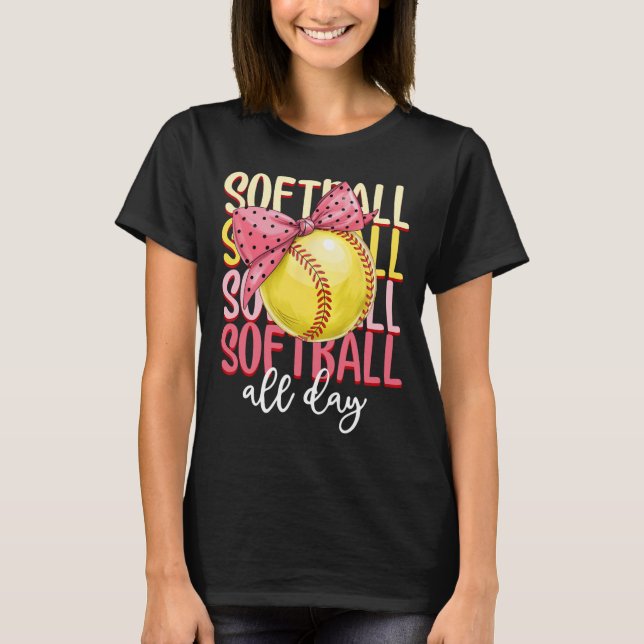 Groovy Softll Coquette Bow Softll Lover Softll All T-Shirt (Front)