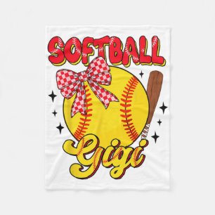 Groovy Softll Gigi Coquette Bow Mothers Day Sports Fleece Blanket