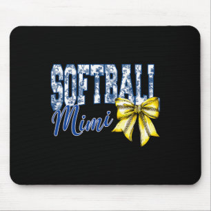 Groovy Softll Mimi Blue Chinoiserie Coquette Bow G Mouse Pad