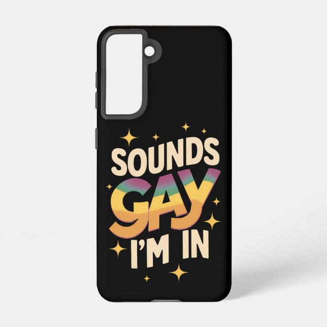 Groovy Sounds Gay I'm In LGBT Rainbow Pride  Samsung Galaxy S21 Case (Back)
