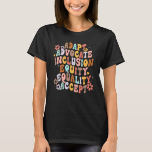 Groovy Special Education Teacher Adapt Advocate Sp T-Shirt