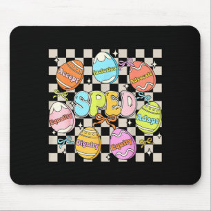 Groovy Sped Teacher Easter Bunny Egg Sped Teaching Mouse Pad