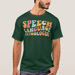 Groovy Speech Language Pathologist Leopard Speech T-Shirt