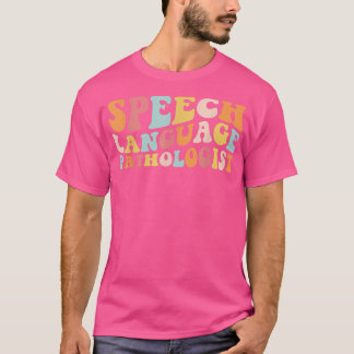Groovy Speech Language Pathologist Leopard Speech  T-Shirt