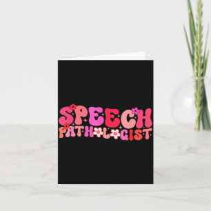 Groovy Speech Pathologist Speech Language Therapy  Card