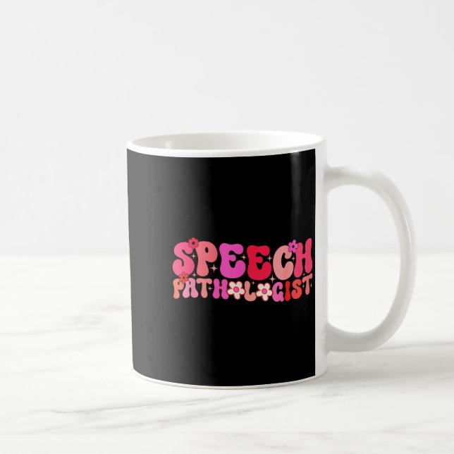 Groovy Speech Pathologist Speech Language Therapy  Coffee Mug (Right)