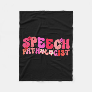 Groovy Speech Pathologist Speech Language Therapy Fleece Blanket