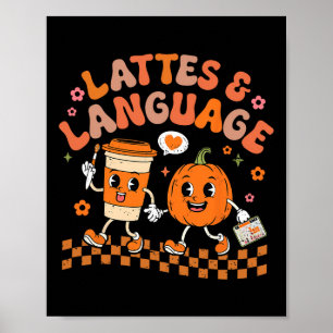 Groovy Speech Therapy Autumn Pumpkin Lattes And La Poster
