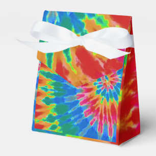 Groovy Spiral Rainbow Tie Dye Favour Box