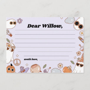 Groovy Spooky Halloween Birthday Time Capsule Card