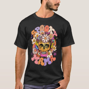 Groovy Spooky Mama Skull T-Shirt