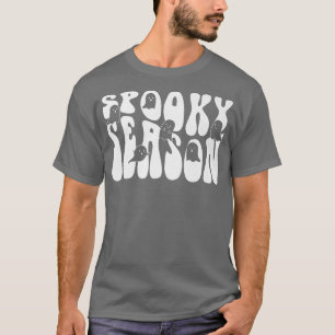 Groovy Spooky Season Boo Ghost Spooky Vibes Hallow T-Shirt