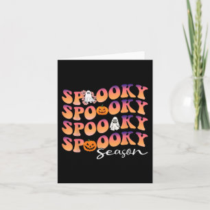 Groovy Spooky Season cute Pumpkin Halloween Card
