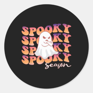 Groovy Spooky Season some boo Halloween  Classic Round Sticker