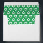Groovy Star of David Jewish Bar Bat Mitzvah Green Envelope<br><div class="desc">Perfect envelope to match with an invitation or mazel tov for a bar/bat mitzvah! Hand made art for you with handmade star of david pattern on the inside side! FULLY CUSTOMIZABLE! Click on “Personalise” above to edit the return address text. Click "edit using design tool" to adjust the fonts, colours...</div>