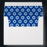 Groovy Star of David Jewish Bar Bat Mitzvah Mazel  Envelope<br><div class="desc">Perfect envelope to match with an invitation or mazel tov for a bar/bat mitzvah! Hand made art for you with handmade star of david pattern on the inside side! FULLY CUSTOMIZABLE! Click on “Personalise” above to edit the return address text. Click "edit using design tool" to adjust the fonts, colours...</div>